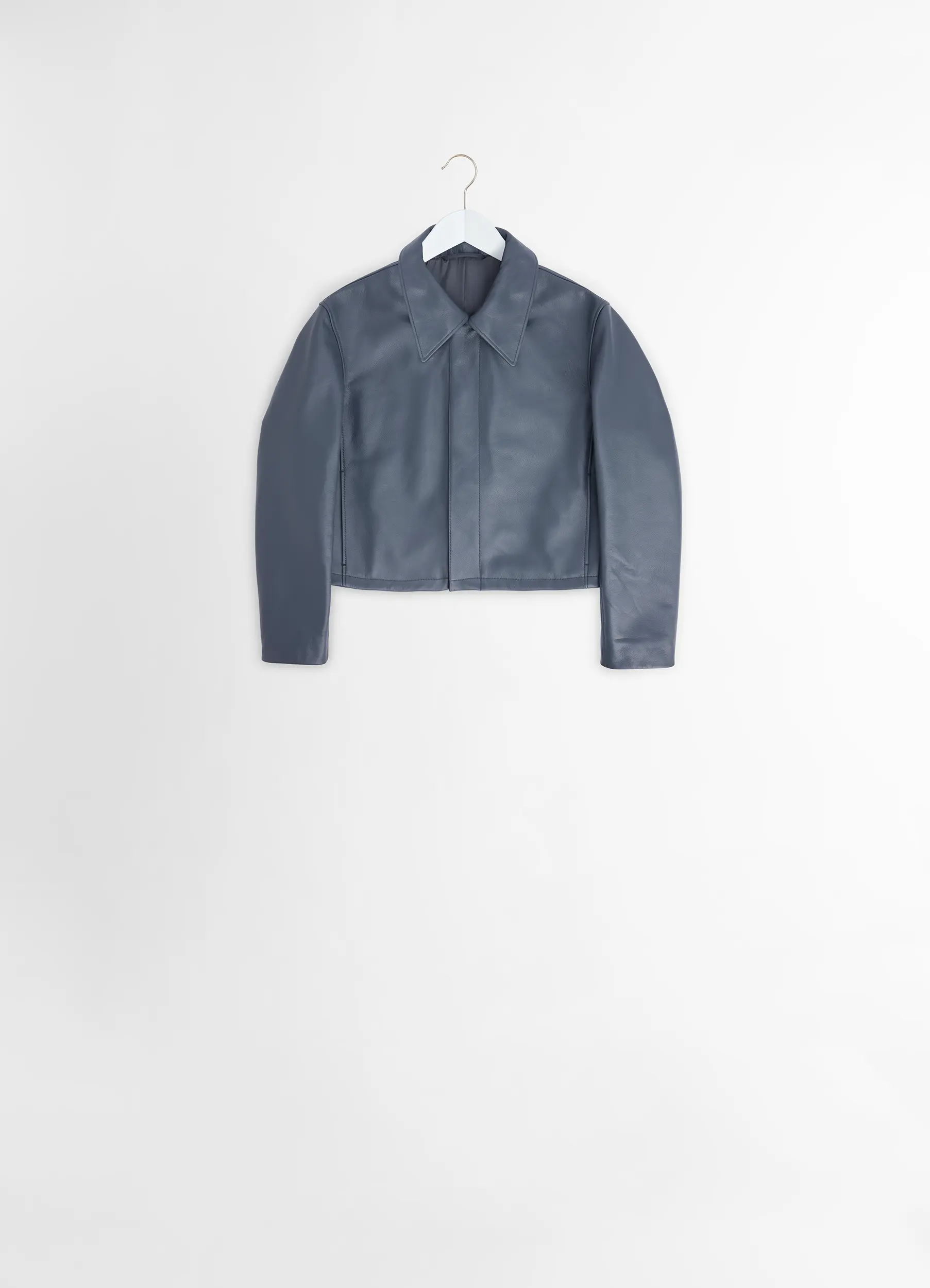 BOXY CROPPED JACKET IN LEATHER - Image 7