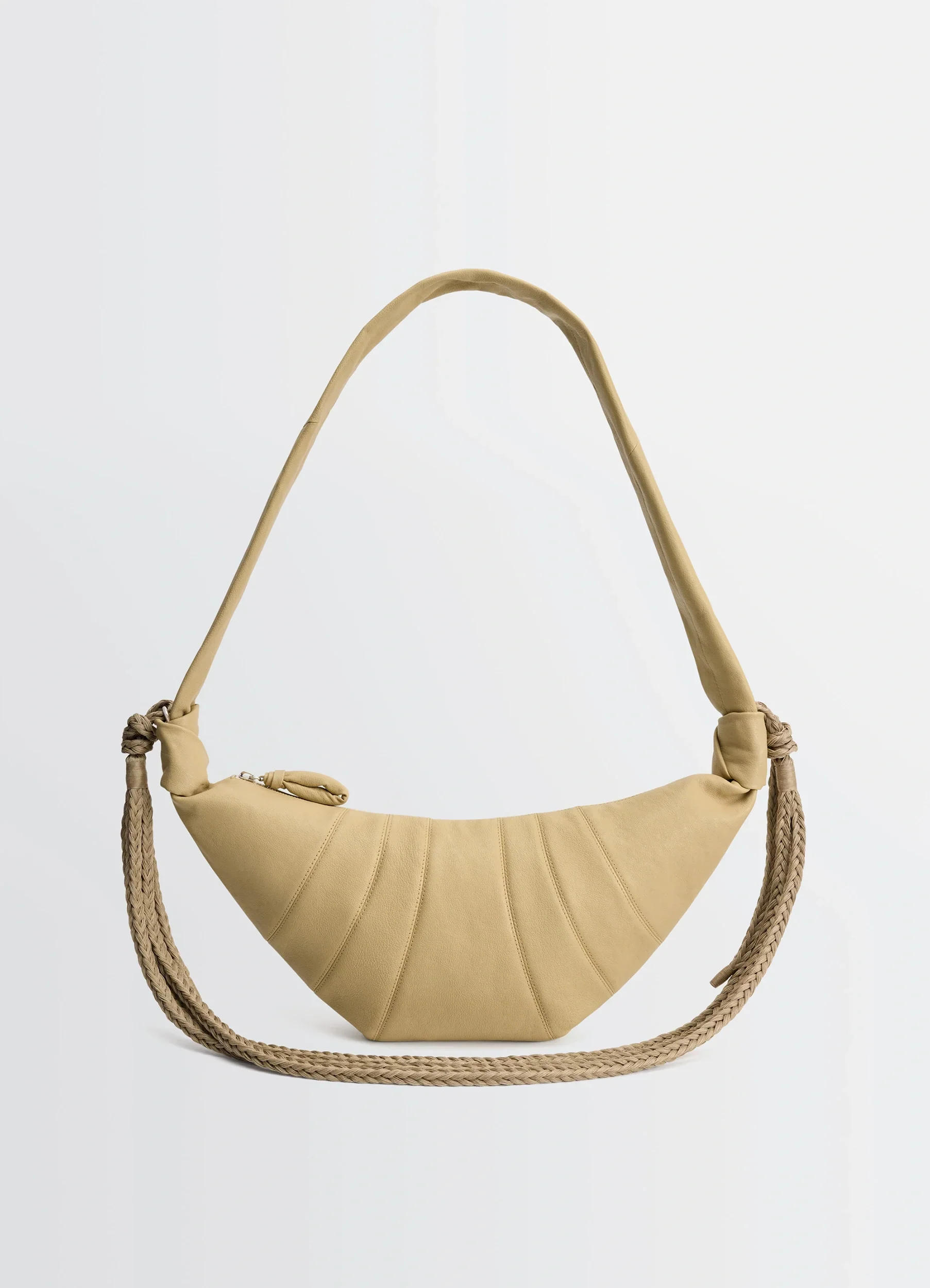 BRAID MEDIUM CROISSANT BAG IN LEATHER