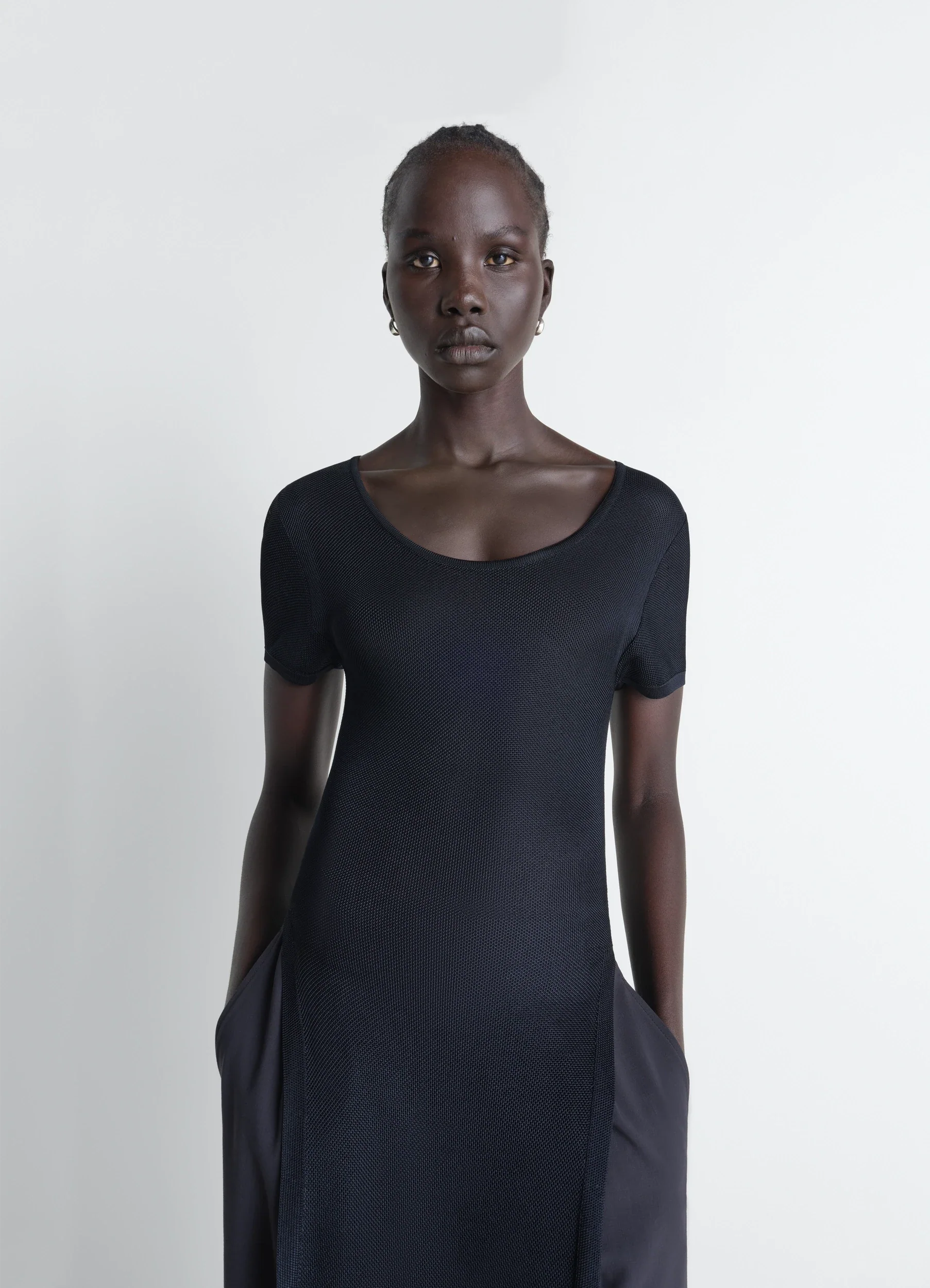 COLUMN DRESS IN SHINY VISCOSE - Image 2