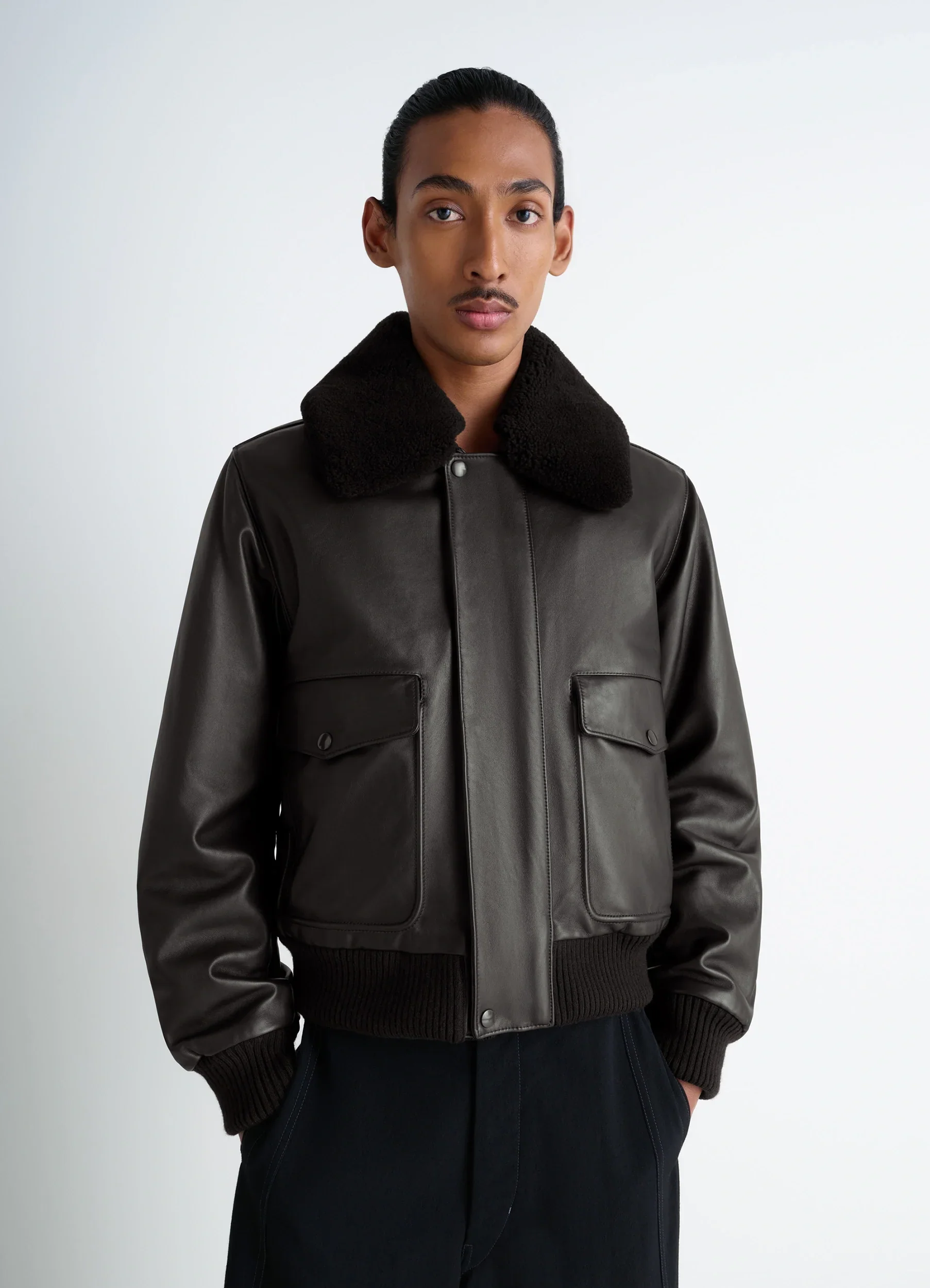 LEATHER BLOUSON