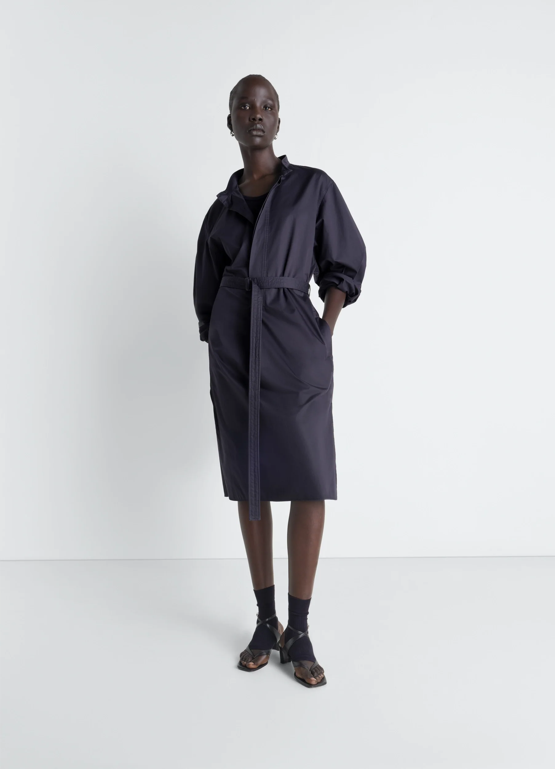 LIQUETTE DRESS IN LIGHT COTTON SATIN