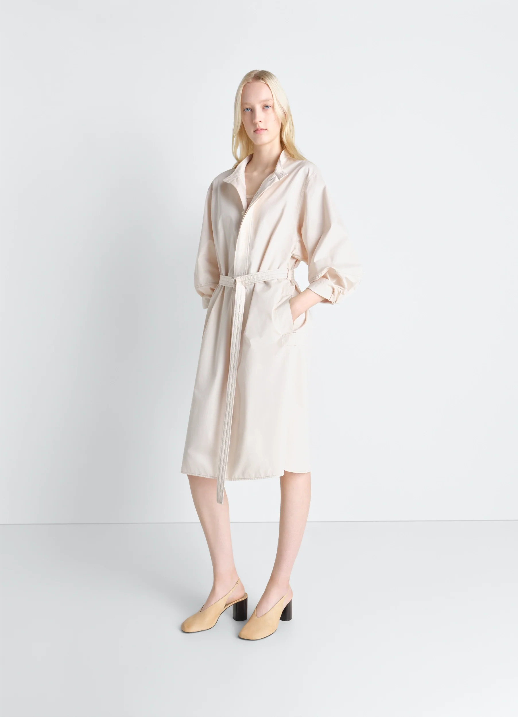 LIQUETTE DRESS IN LIGHT COTTON SATIN
