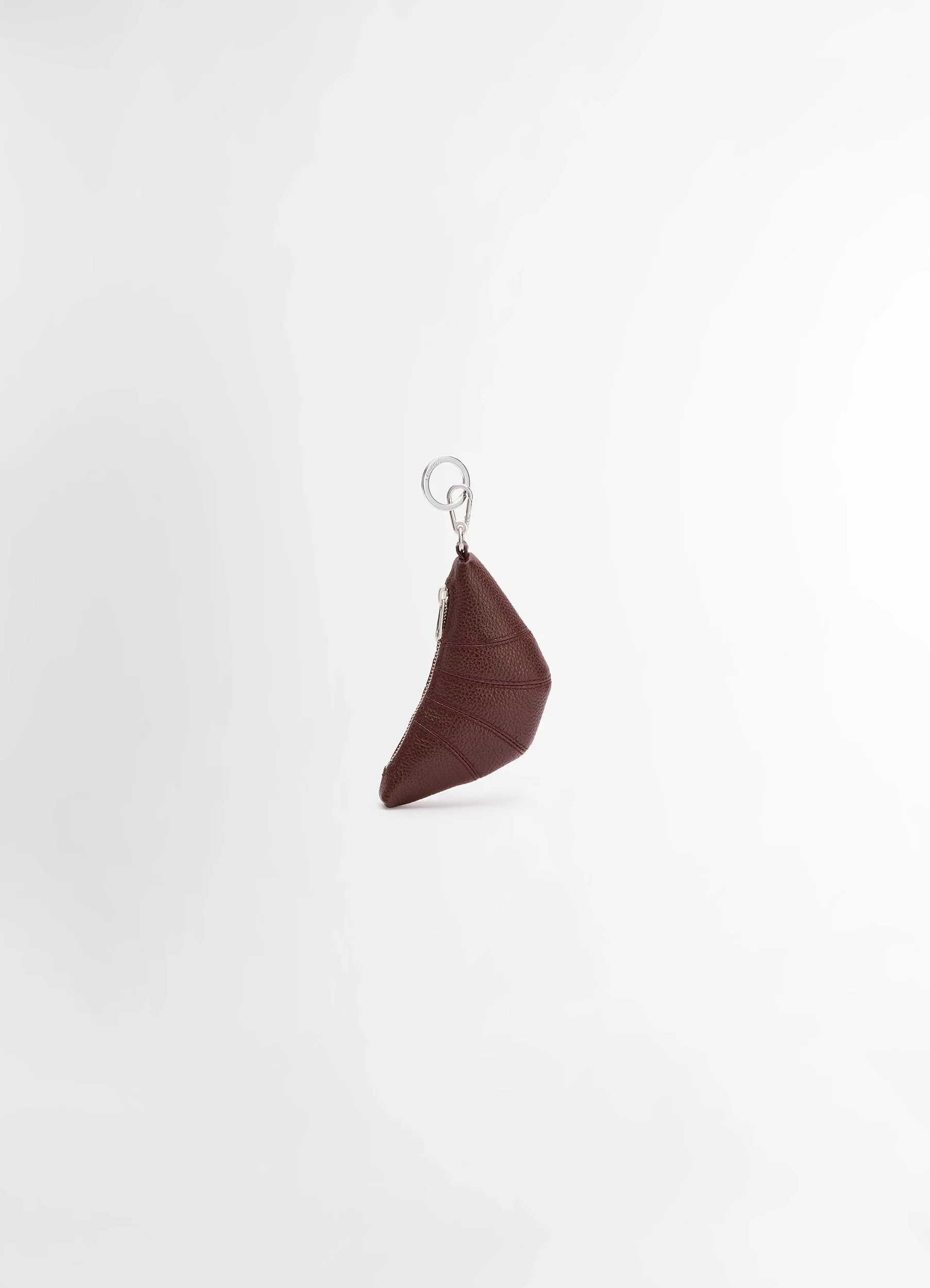 MINI CROISSANT KEYRING IN LEATHER