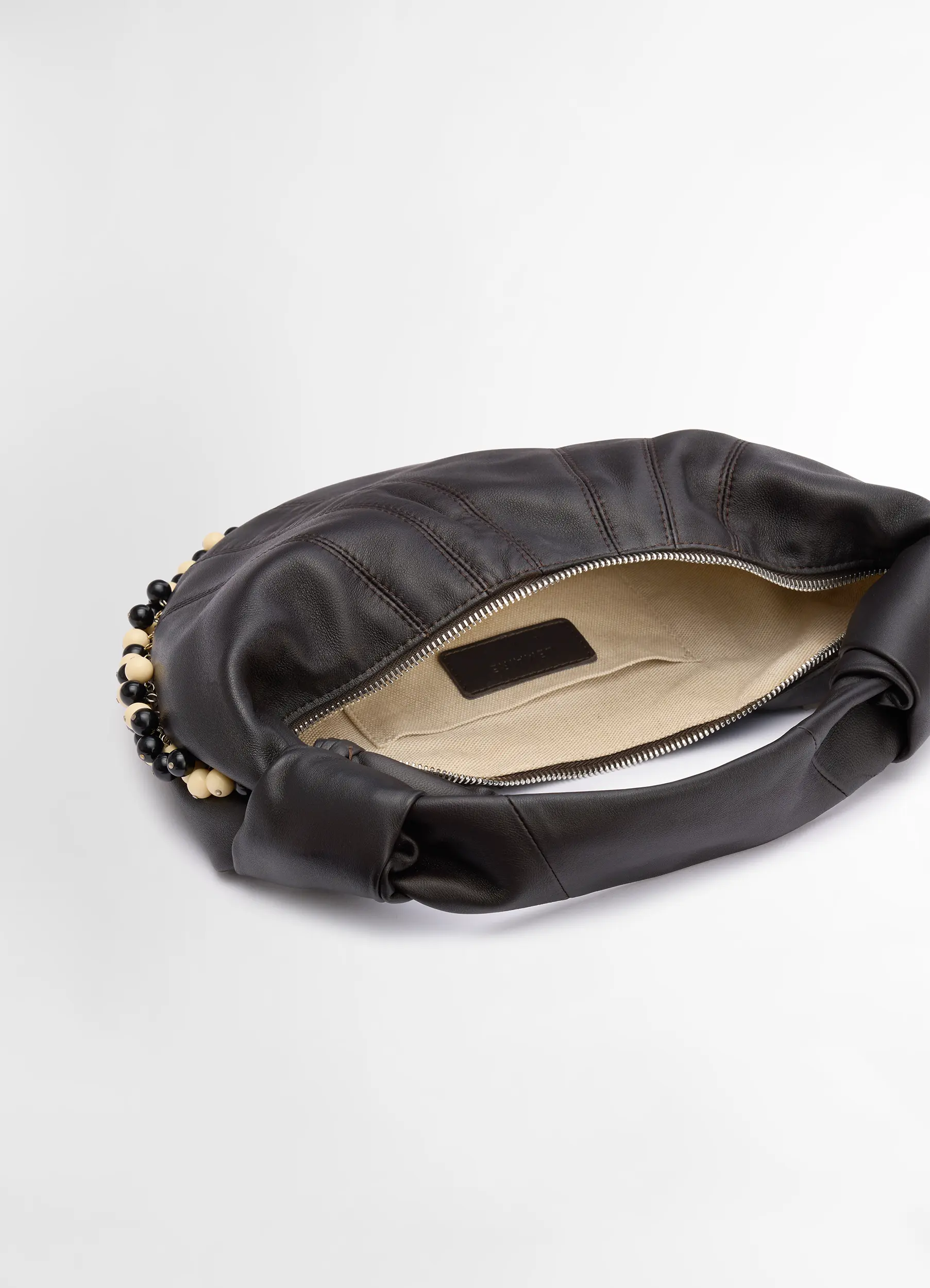 MINI FORTUNE BAG WITH BEADS IN LEATHER - Image 5