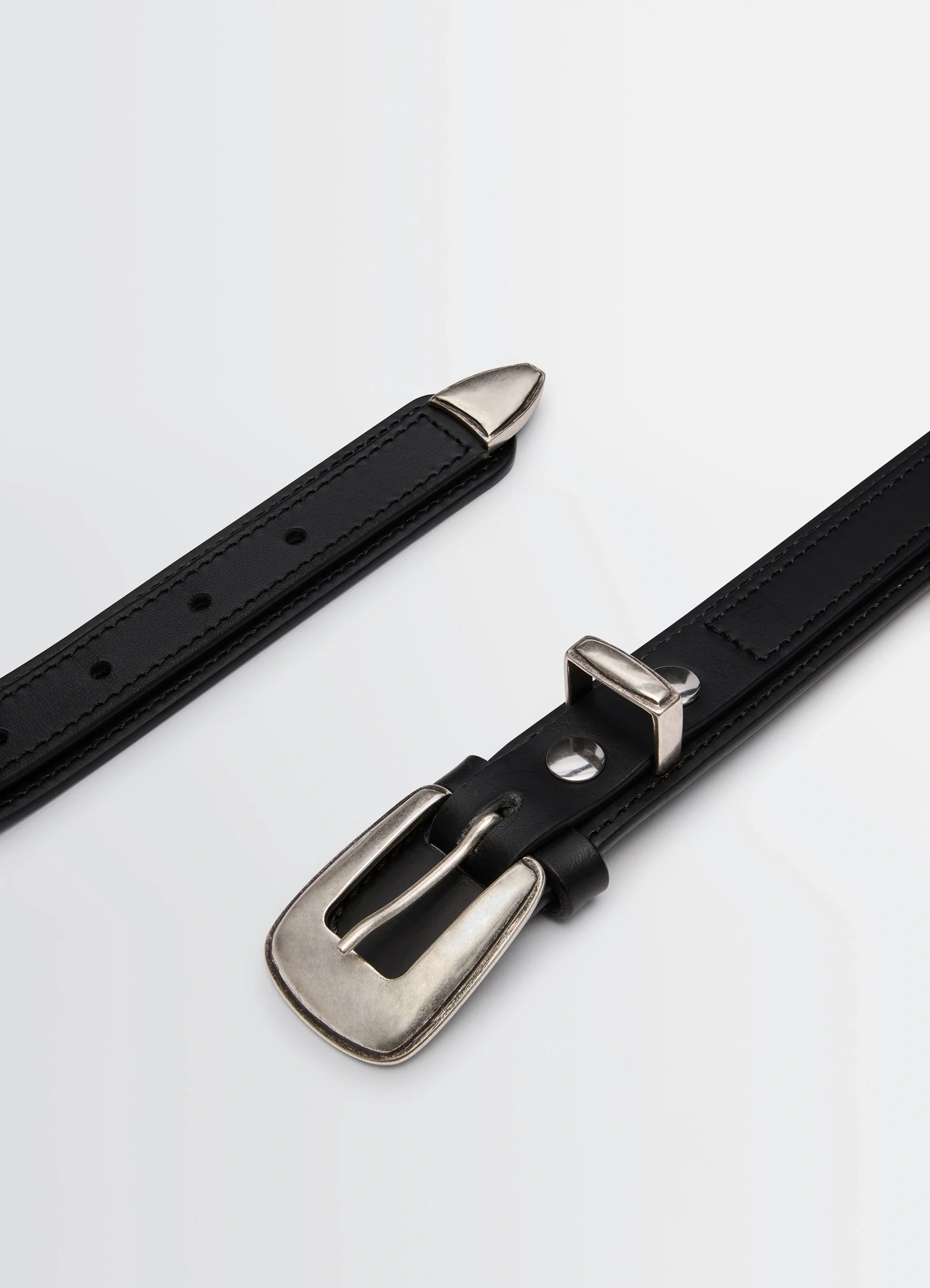 MINIMAL WESTERN BELT IN LEATHER - Image 4