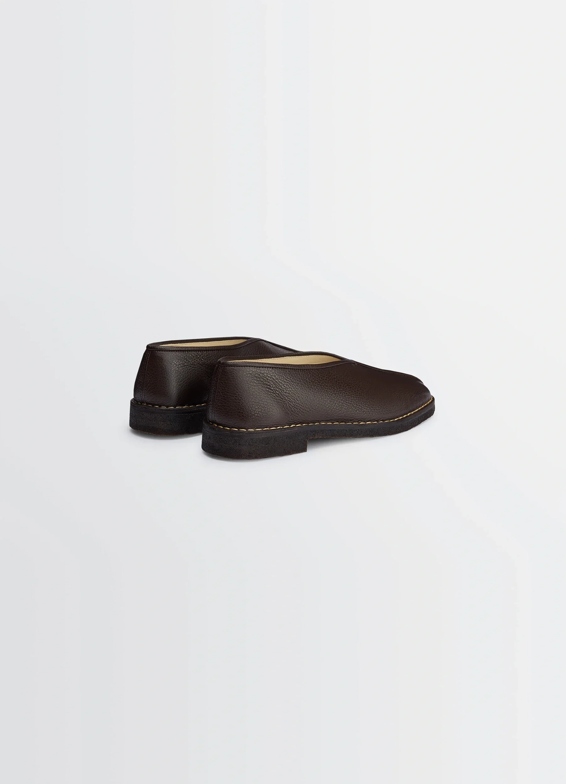 PIPED CREPE SLIPPERS IN LEATHER - Image 4
