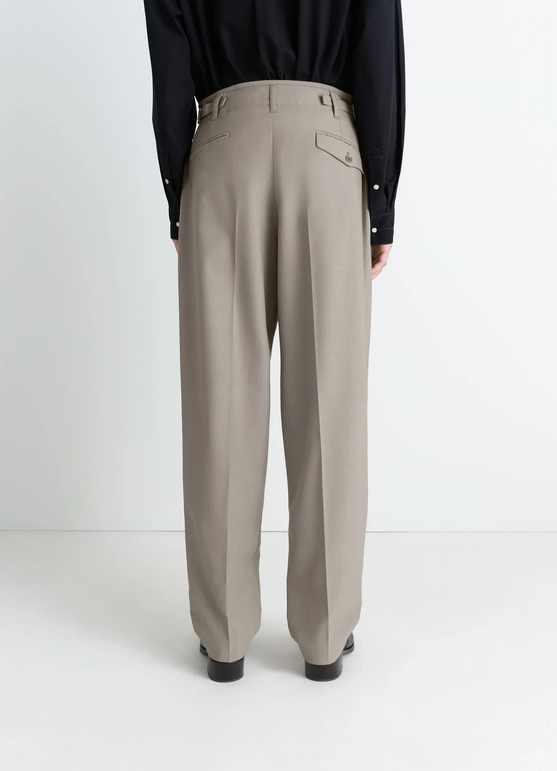 PLEATED PANTS IN POLYWOOL - Image 3