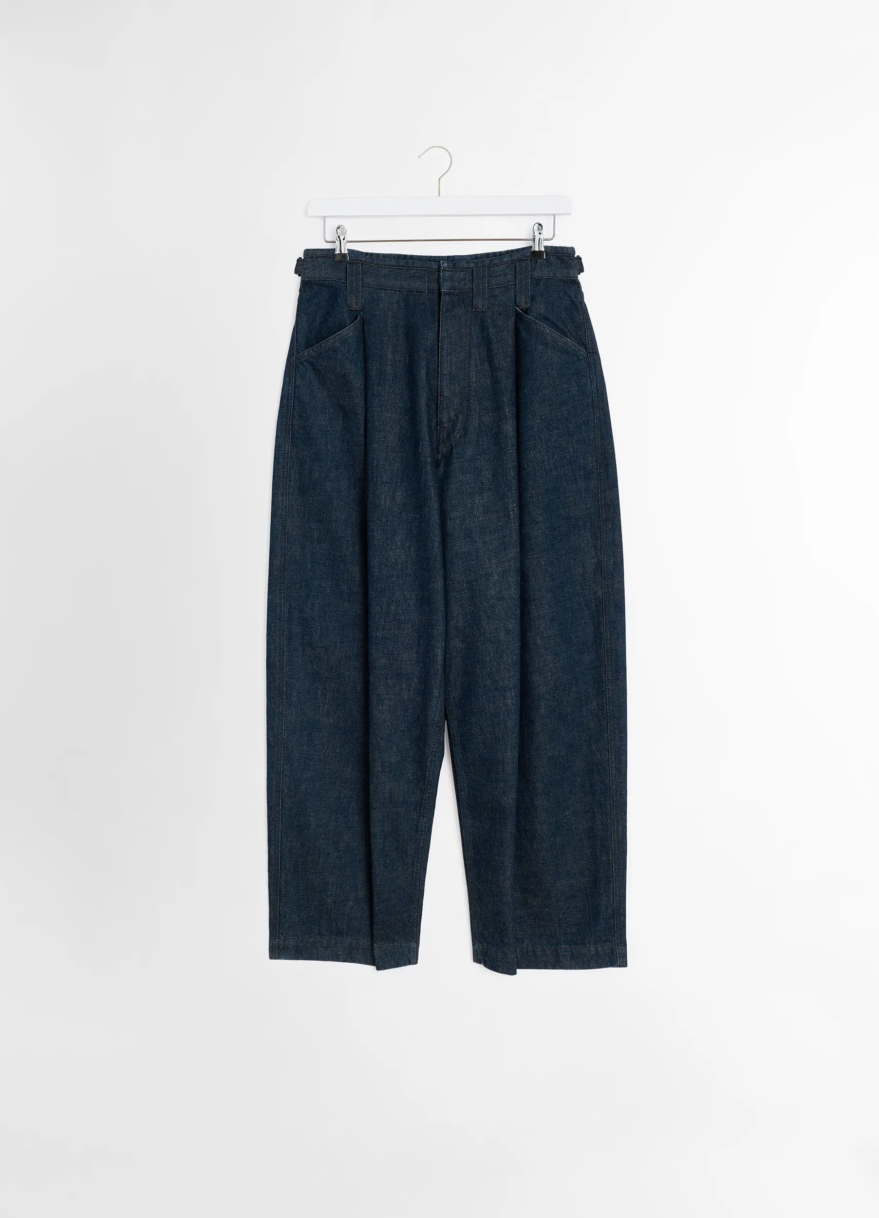 PLEATED WORKWEAR PANTS IN DENIM - Image 4