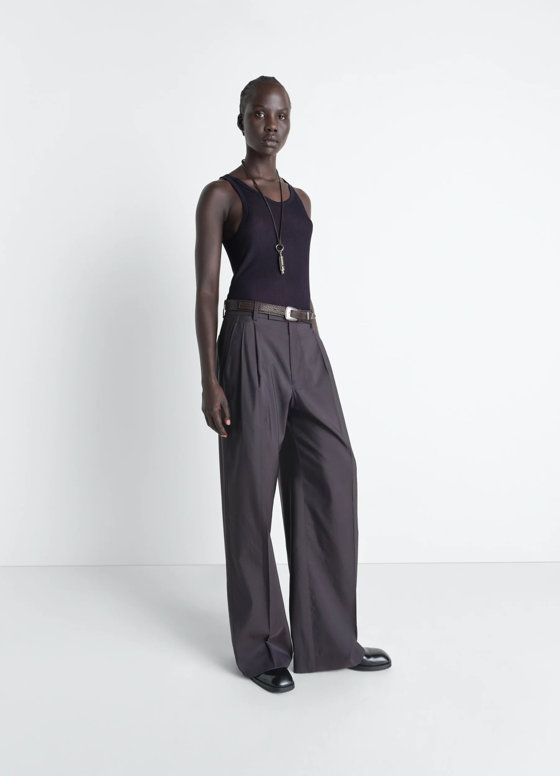 SEAMLESS TANK TOP IN VISCOSE SILK - Image 2