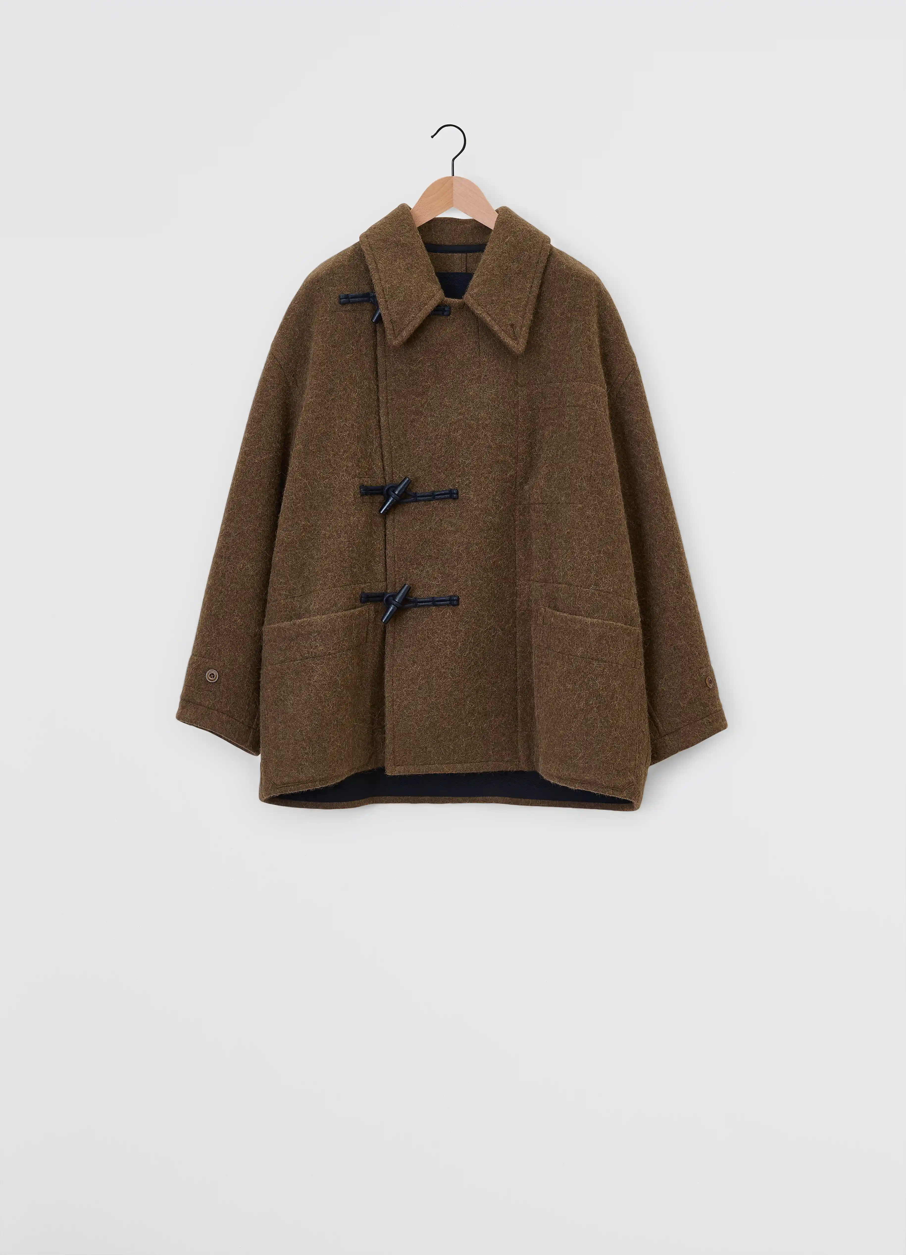SHORT DUFFLE COAT IN WOOL ALPACA - Image 5