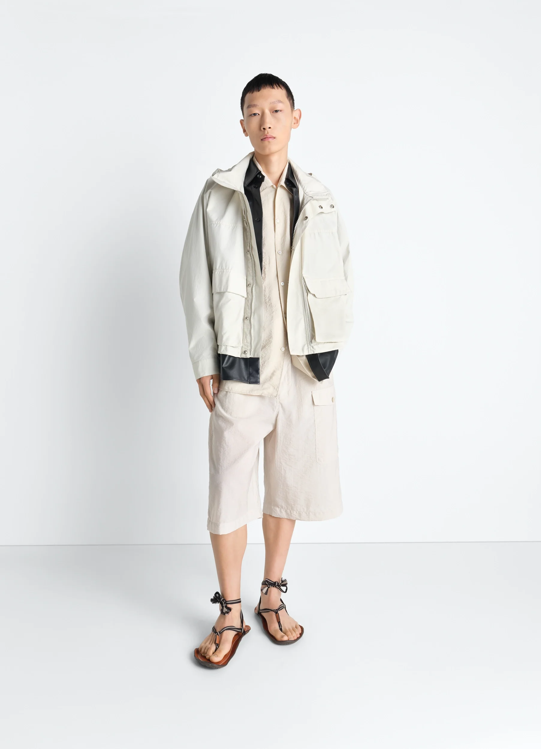 SHORT RAIN PARKA IN VENTILEĀ® COTTON - Image 3