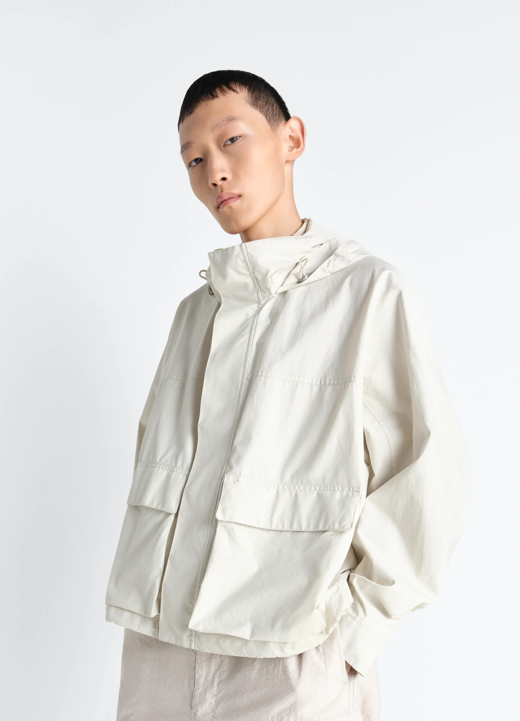 SHORT RAIN PARKA IN VENTILEĀ® COTTON - Image 4