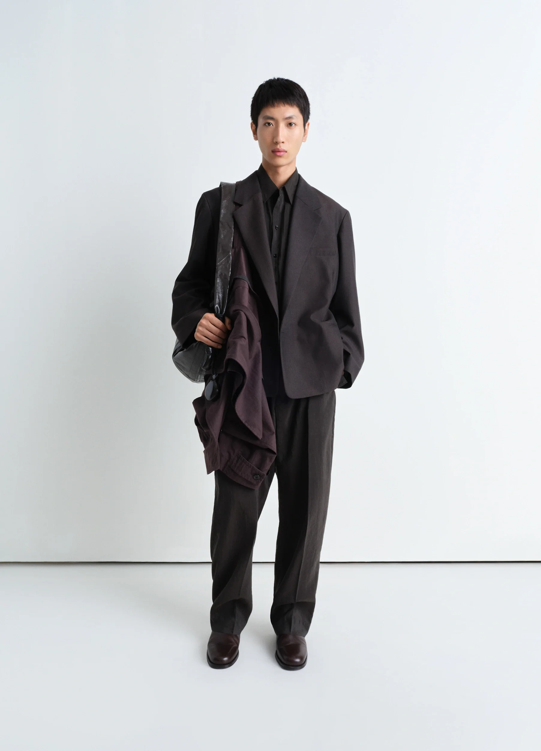 SOFT DOUBLE BREASTED JACKET IN POLYWOOL - Image 3