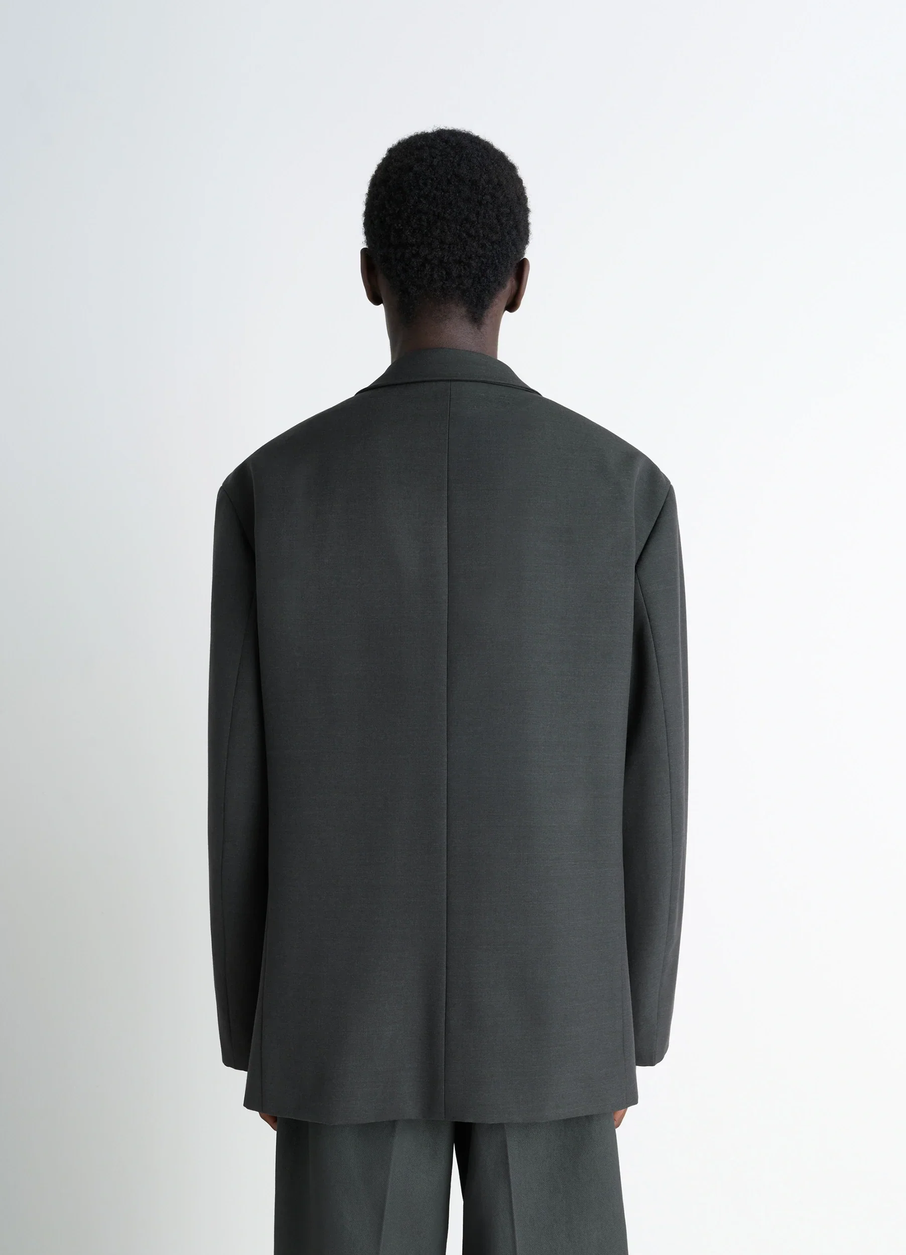 SOFT DOUBLE BREASTED JACKET IN POLYWOOL - Image 4