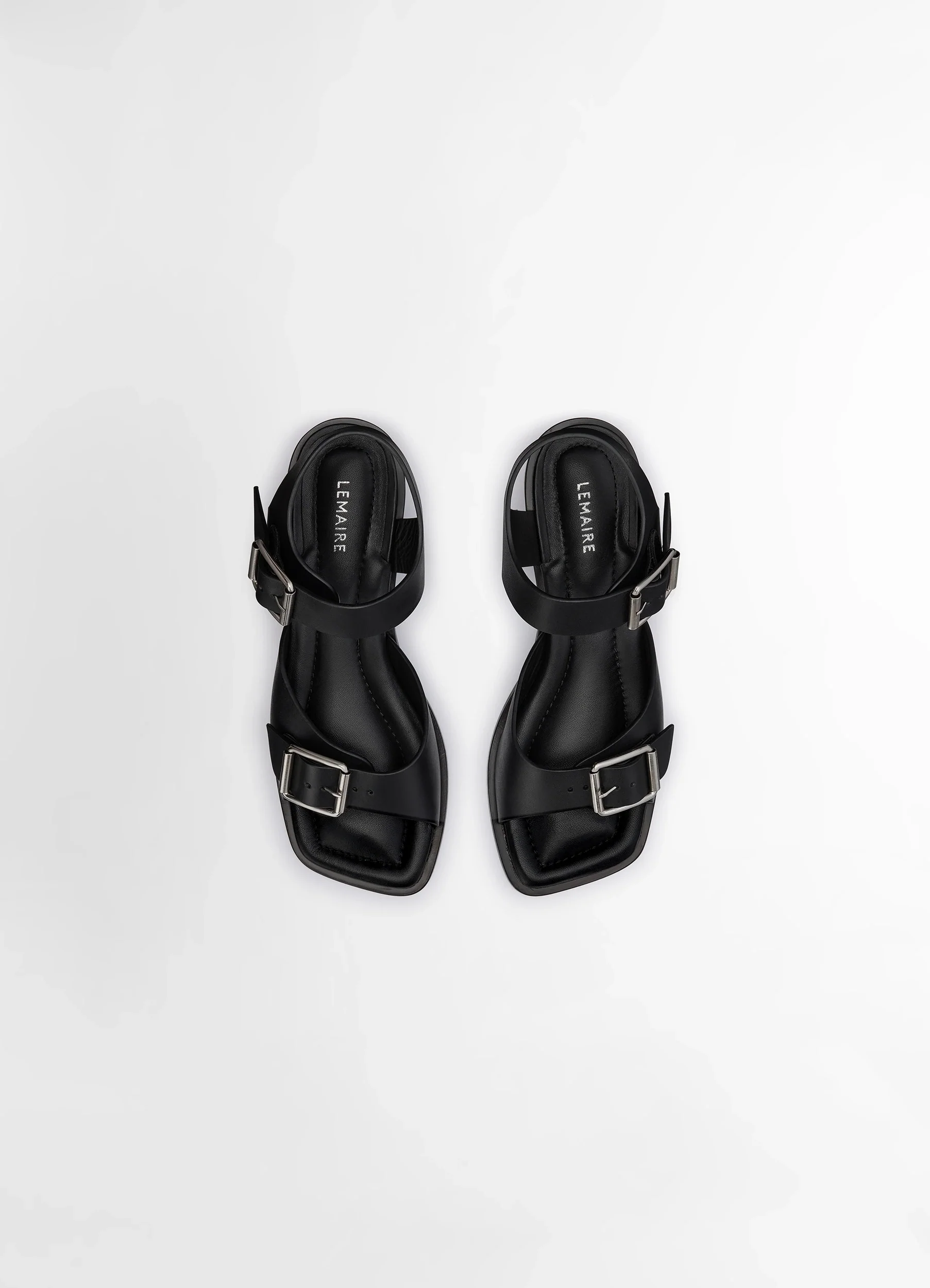 SQUARE HEELED SANDALS WITH STRAPS 35MM IN LEATHER - Image 5