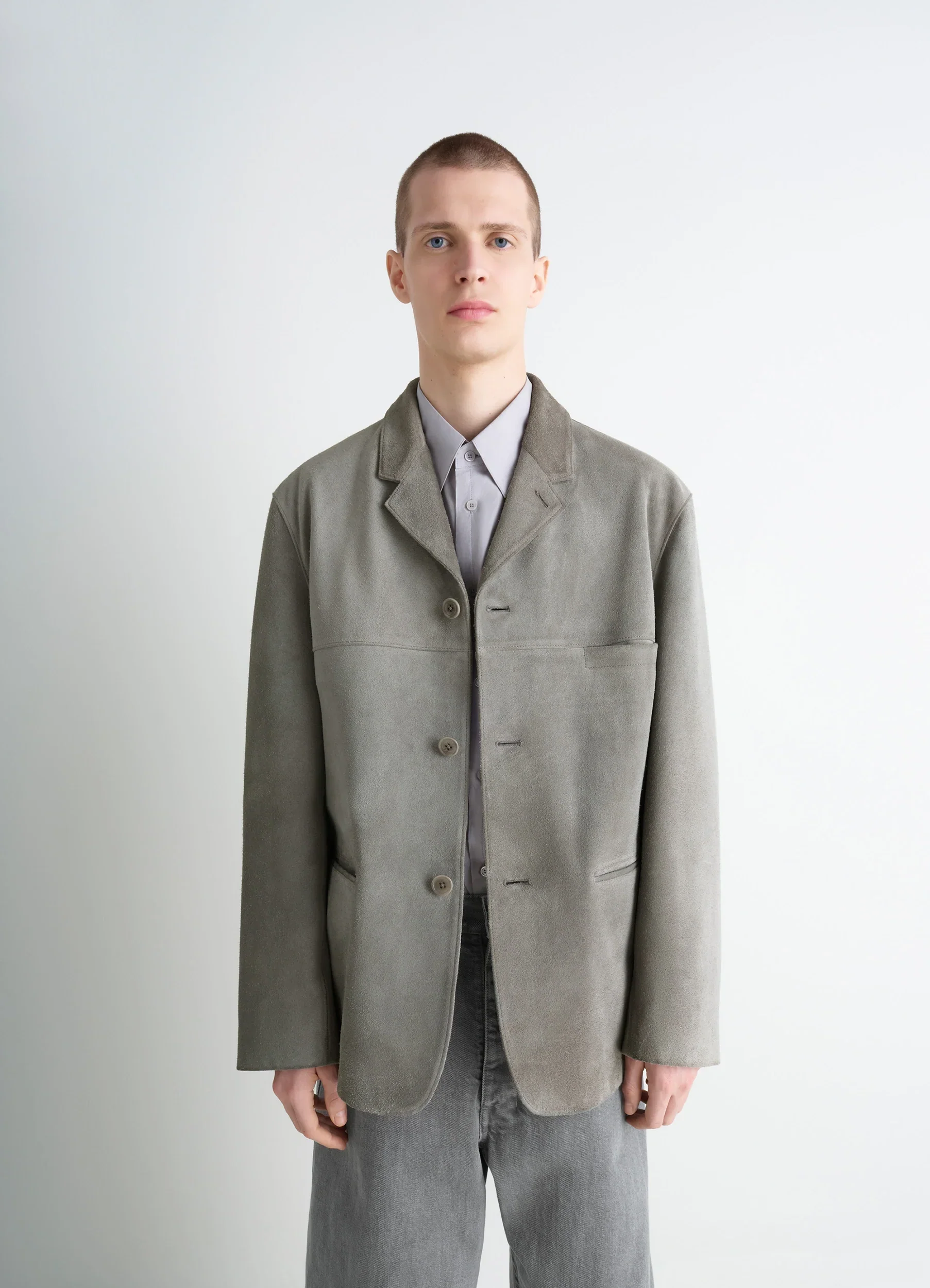 SUEDE SINGLE BREASTED JACKET