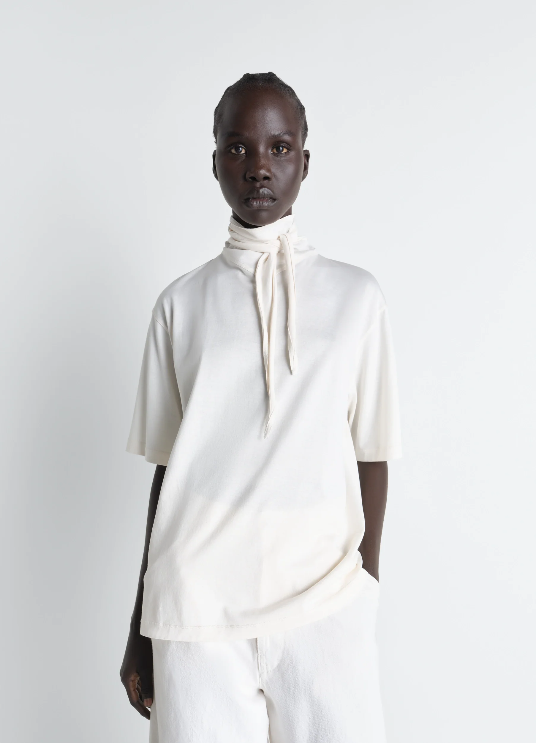 T-SHIRT WITH FOULARD IN JERSEY