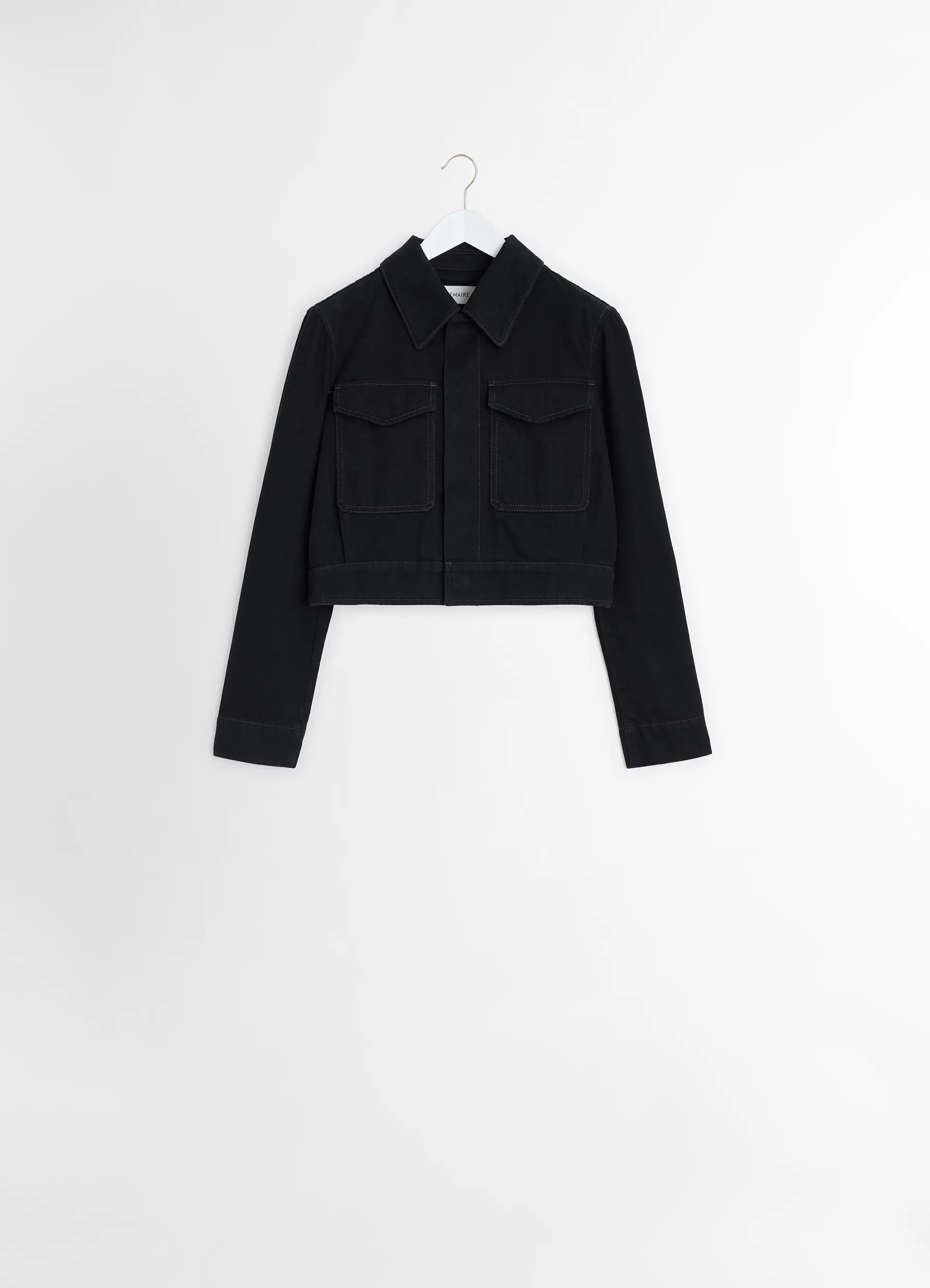 TWO POCKET CROPPED JACKET IN DENIM - Image 5